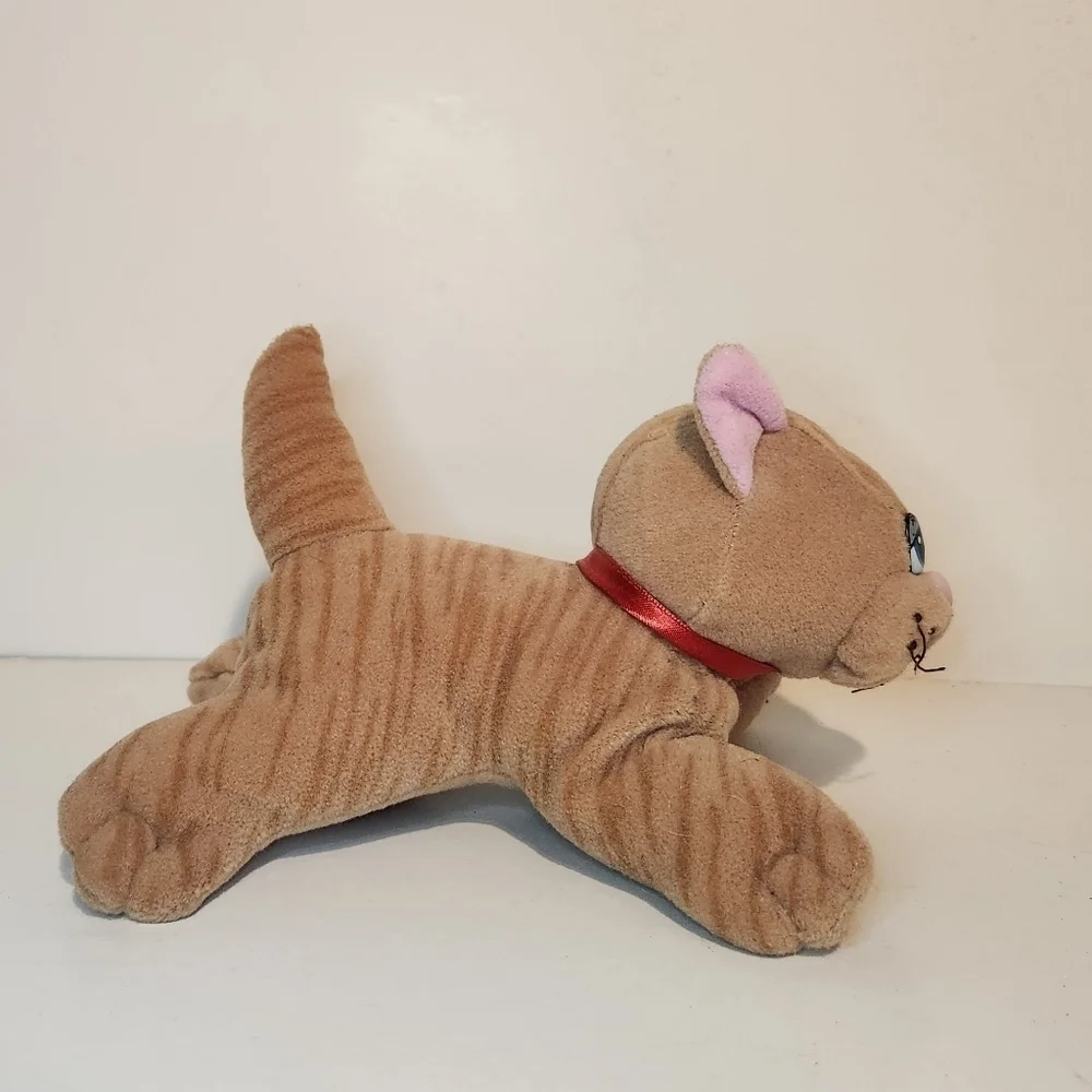 Vintage 80s Tonka Pound Purries Tabby Cat Stuffed animal with wear and tear
